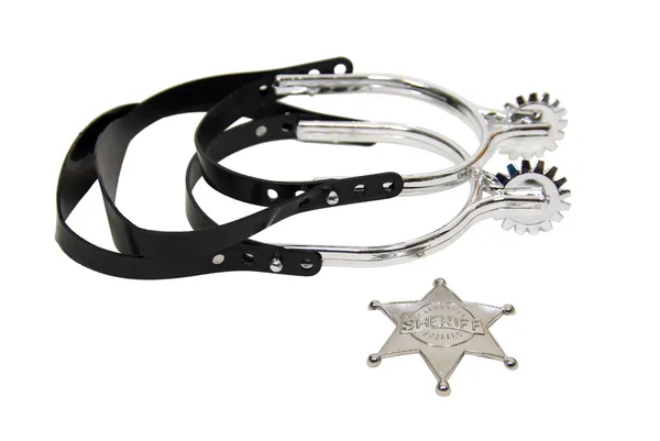 Cowboy spurs and star — Stock Photo, Image