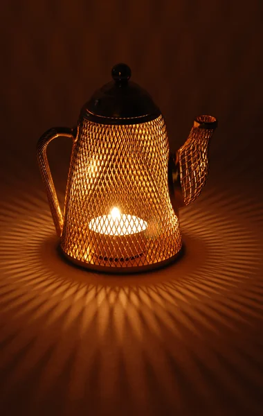 stock image Mesh Teapot candle holder