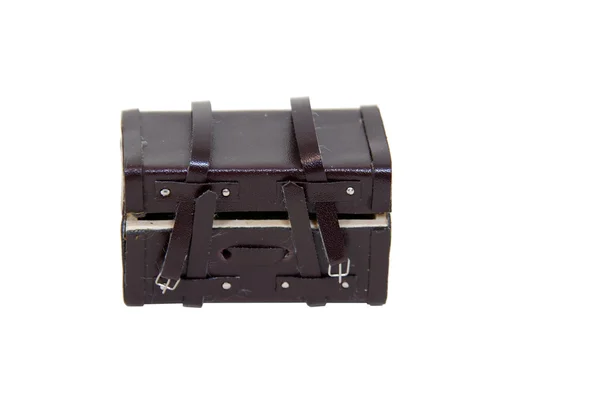 Velký kožený kufr — Stock fotografie