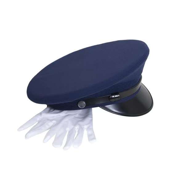 Sombrero uniforme con guantes — Foto de Stock