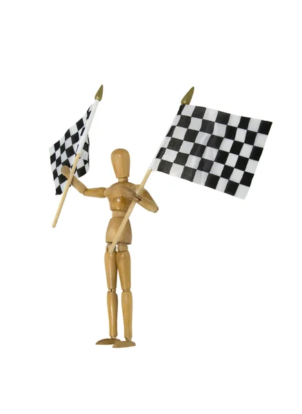 Bandiere a scacchi ondulati — Foto Stock