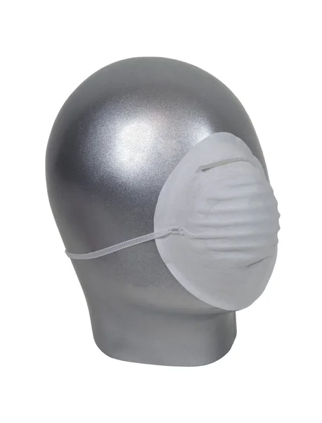 Indossare una maschera antipolvere medica — Foto Stock