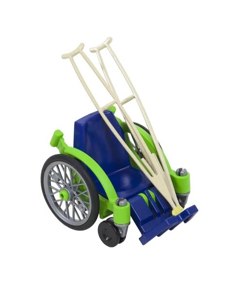 Wózek inwalidzki i kule — Zdjęcie stockowe
