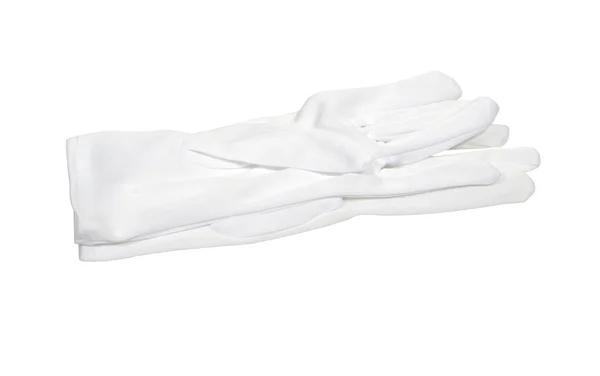 Witte handschoenen — Stockfoto