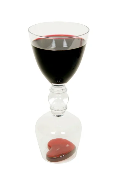 Vino rosso amore — Foto Stock
