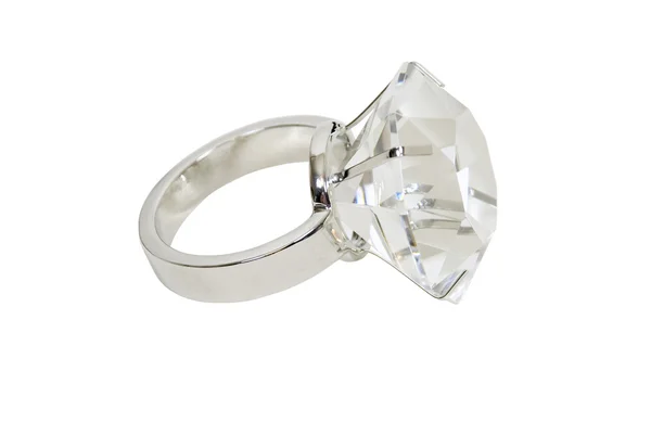 钻石订婚戒指 图库照片