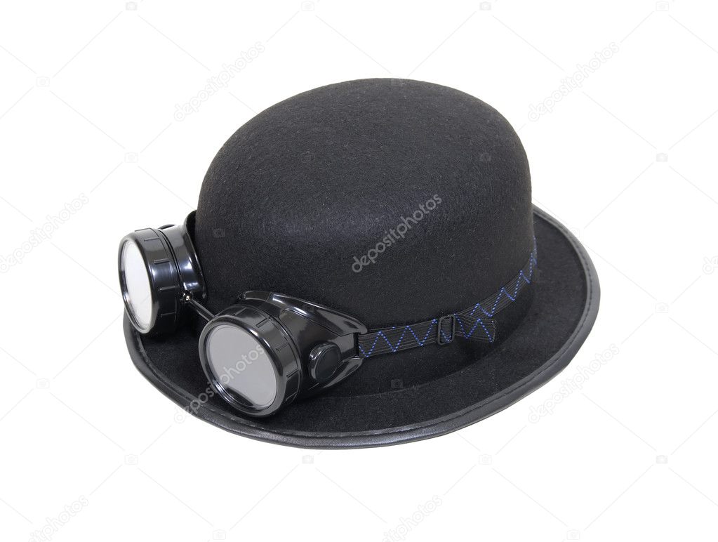 Goggled Bowler hat