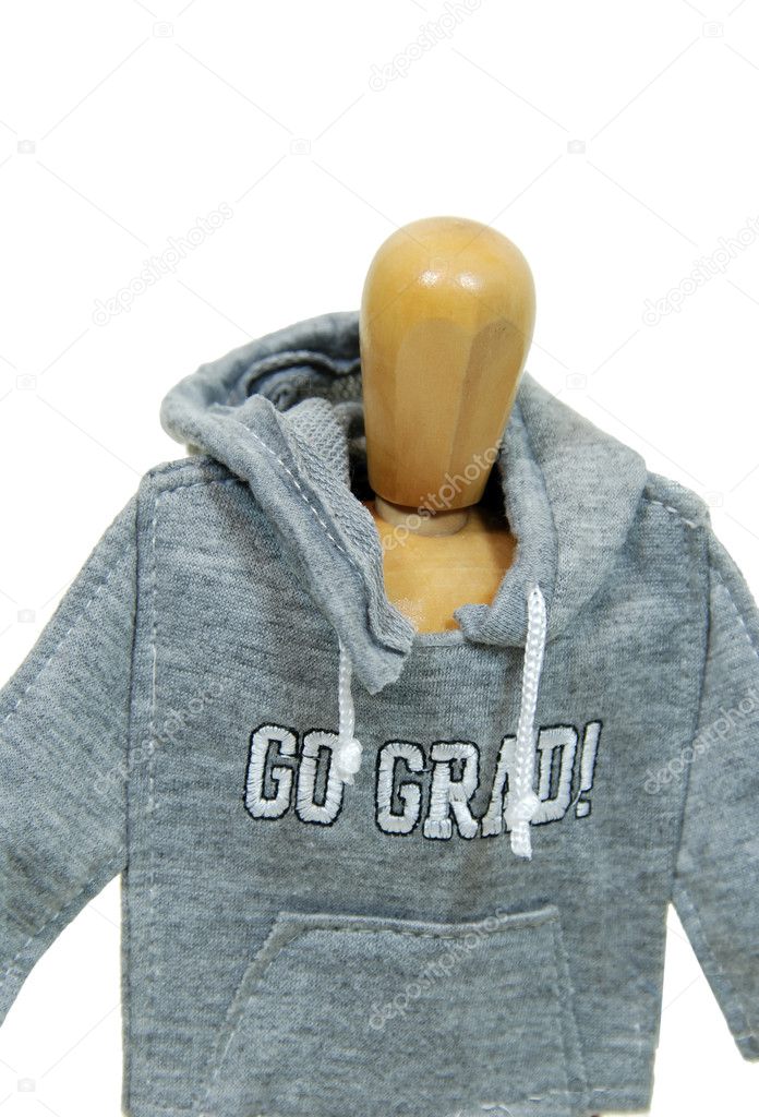 Graduate wearing hoodie