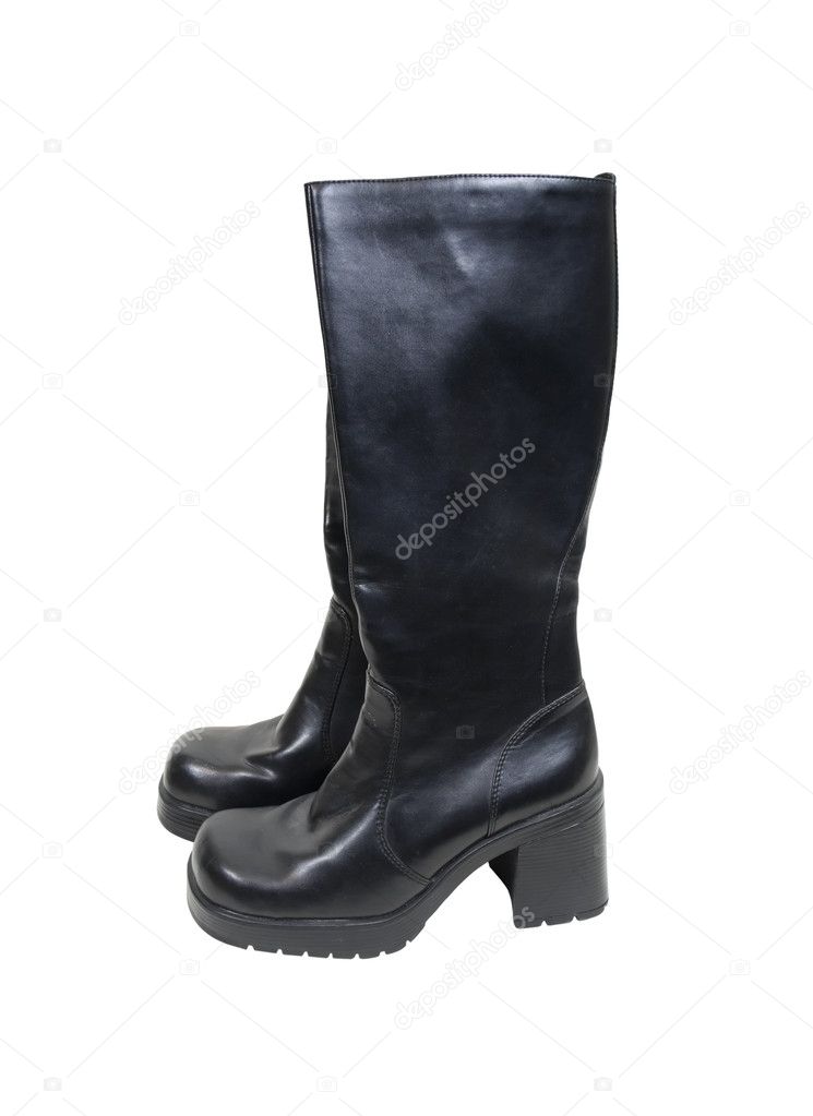 Heavy duty black boots