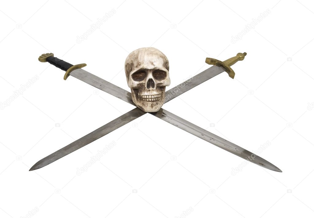 Skull and crossed swords