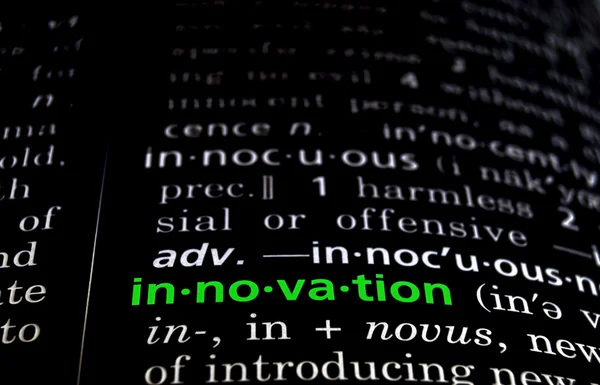 Inovação definida verde em preto — Fotografia de Stock