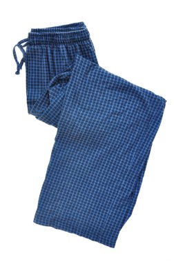 Blue Plaid Pajama Pants clipart