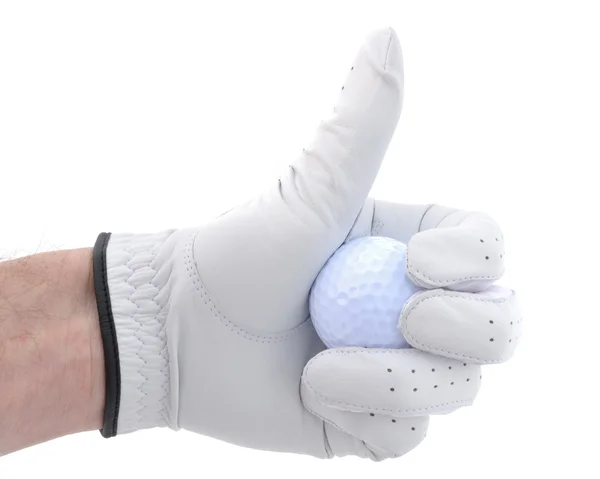 Golfista dává palec nahoru znamení — Stock fotografie
