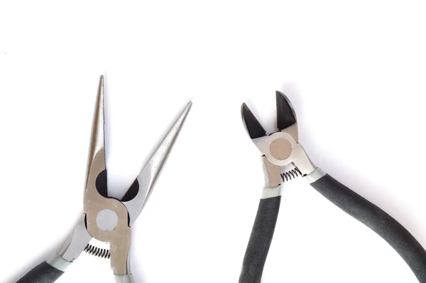 Alicates y cortadores laterales de agujas y nariz — Foto de Stock