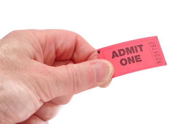 stock image Hand Holding Admit One Ticket