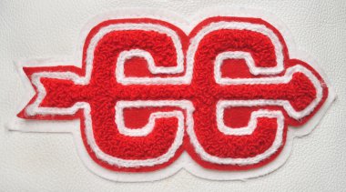 Red Cross Country Symbol Patch clipart