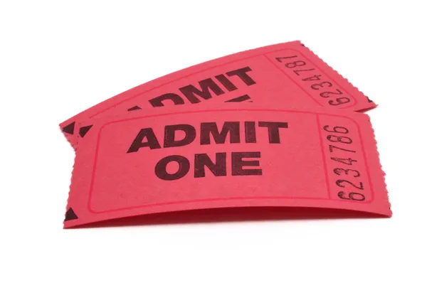 Dos boletos de "Admitir uno" — Foto de Stock