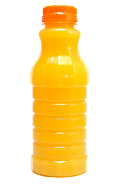Апельсиновий сік в пляшці — стокове фото