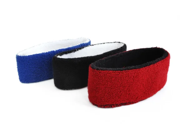 Kırmızı, siyah & mavi sweatbands — Stok fotoğraf