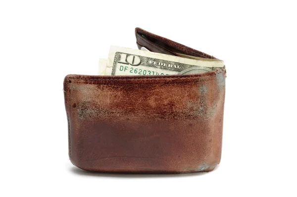 Alte abgenutzte Brieftasche — Stockfoto