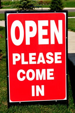 Open House (Please Come in) Sign clipart