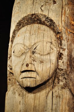 Old, Weathered Tlingit Totem Pole clipart