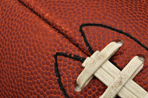 Close-up of Football Testure with laces — Stock Photo, Image
