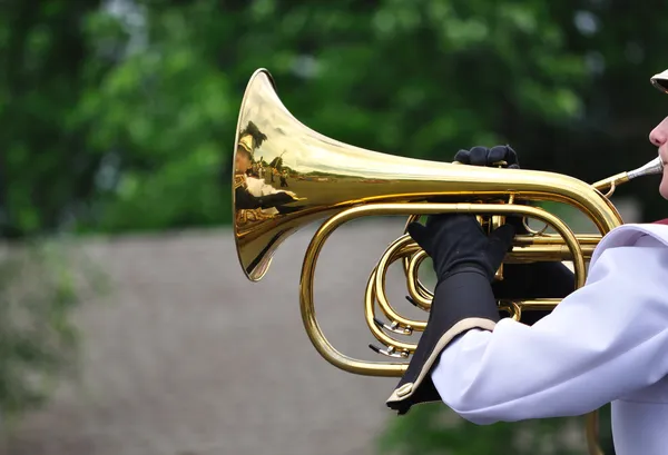 Performer Playing Mellophone in Parade — Stock Photo, Image