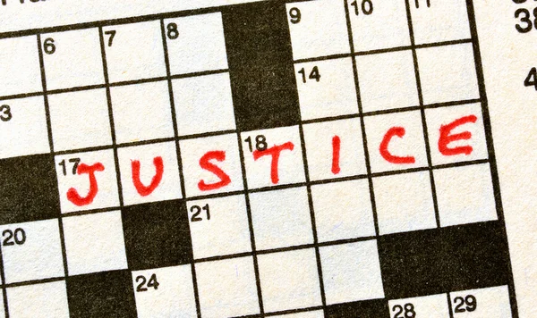 クロスワード パズルの単語正義 — ストック写真
