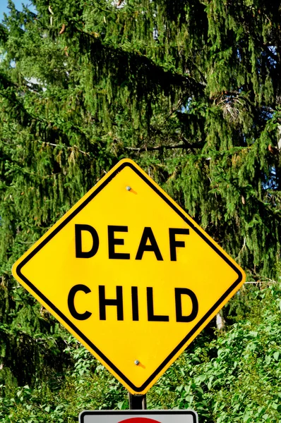 Znak dziecko niesłyszące — Zdjęcie stockowe