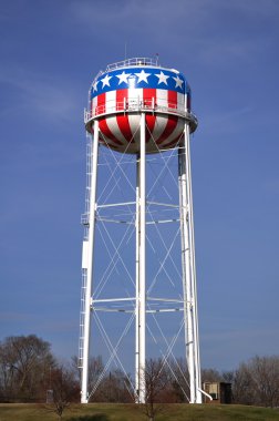 Patriotic Water Tower clipart