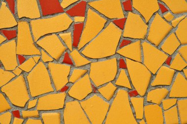 Yellow and Red Tile Mosaic clipart