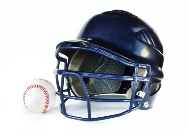 Helmet and Baseball — Stock Photo, Image