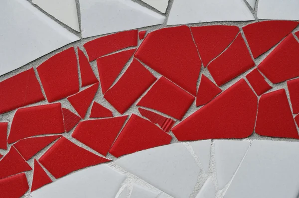 Червоний і білий Плитка мозаїка — стокове фото