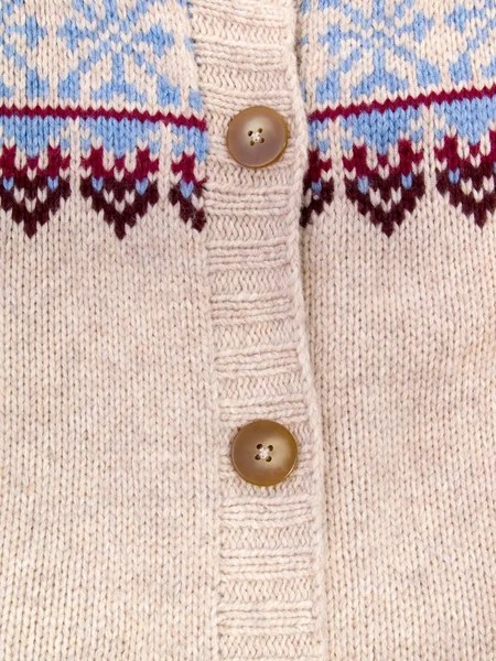 Buttons on knitted fabric 2 — Stok fotoğraf