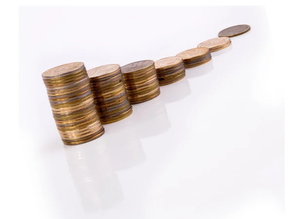 Pilhas de moedas 2 — Fotografia de Stock