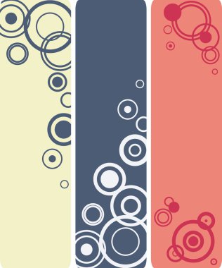 Circle compositions banners clipart