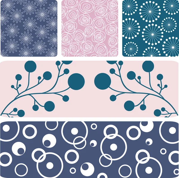 stock vector Floral set