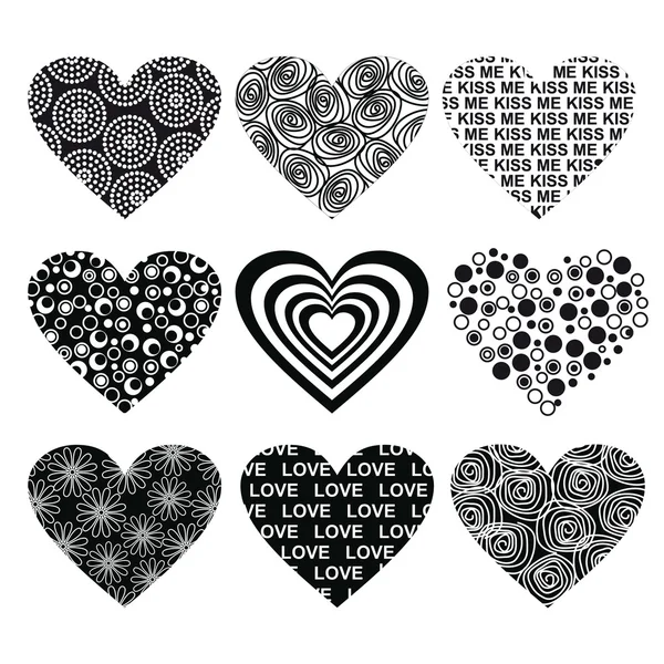 Heart set — Stock Vector