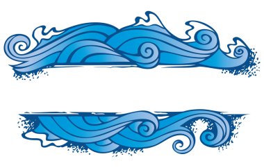 Four elements' frame: water clipart