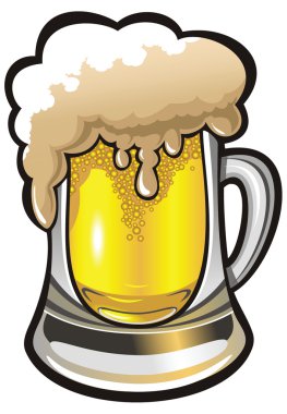 Beer glass, vector illustration clipart