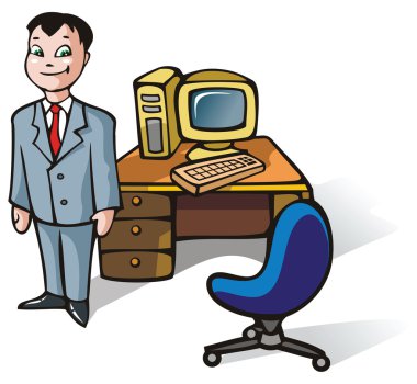 Office clerk clipart