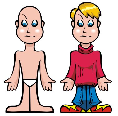 Boy model for customization clipart