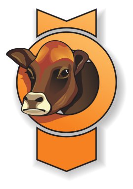 Cow head clipart