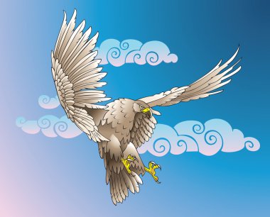 Flying eagle clipart