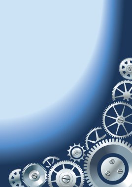 Mechanical background with gears clipart