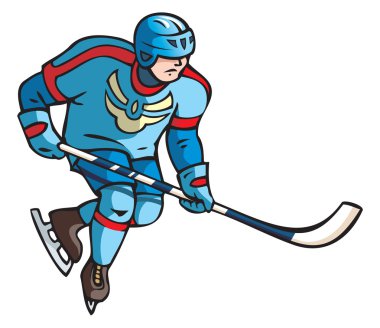 Hockey player clipart