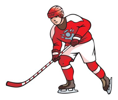 Hockey player clipart