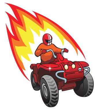 Rider on Quadrocycle clipart