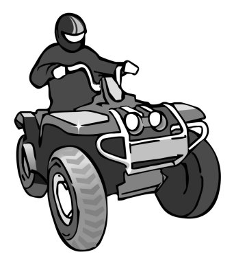 Rider on Quadrocycle clipart